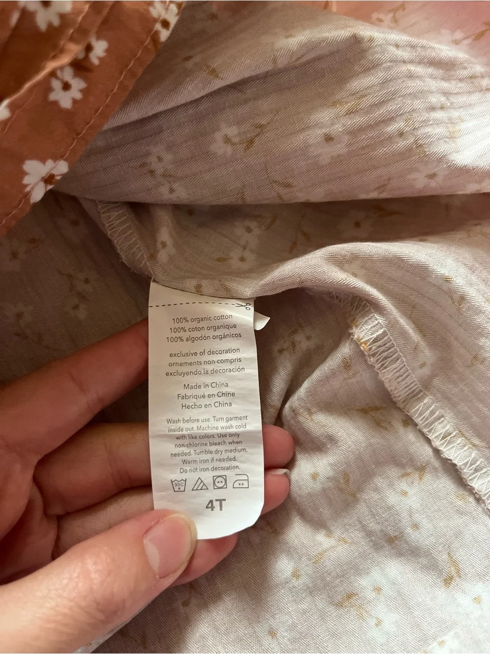 Rabbit and Bear Organics 100% Cotton Floral Smocked Tiered Dress